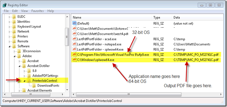 Adobe Acrobat PDF Printer output filename on 64-bit OS… | Matt Slay, PhC
